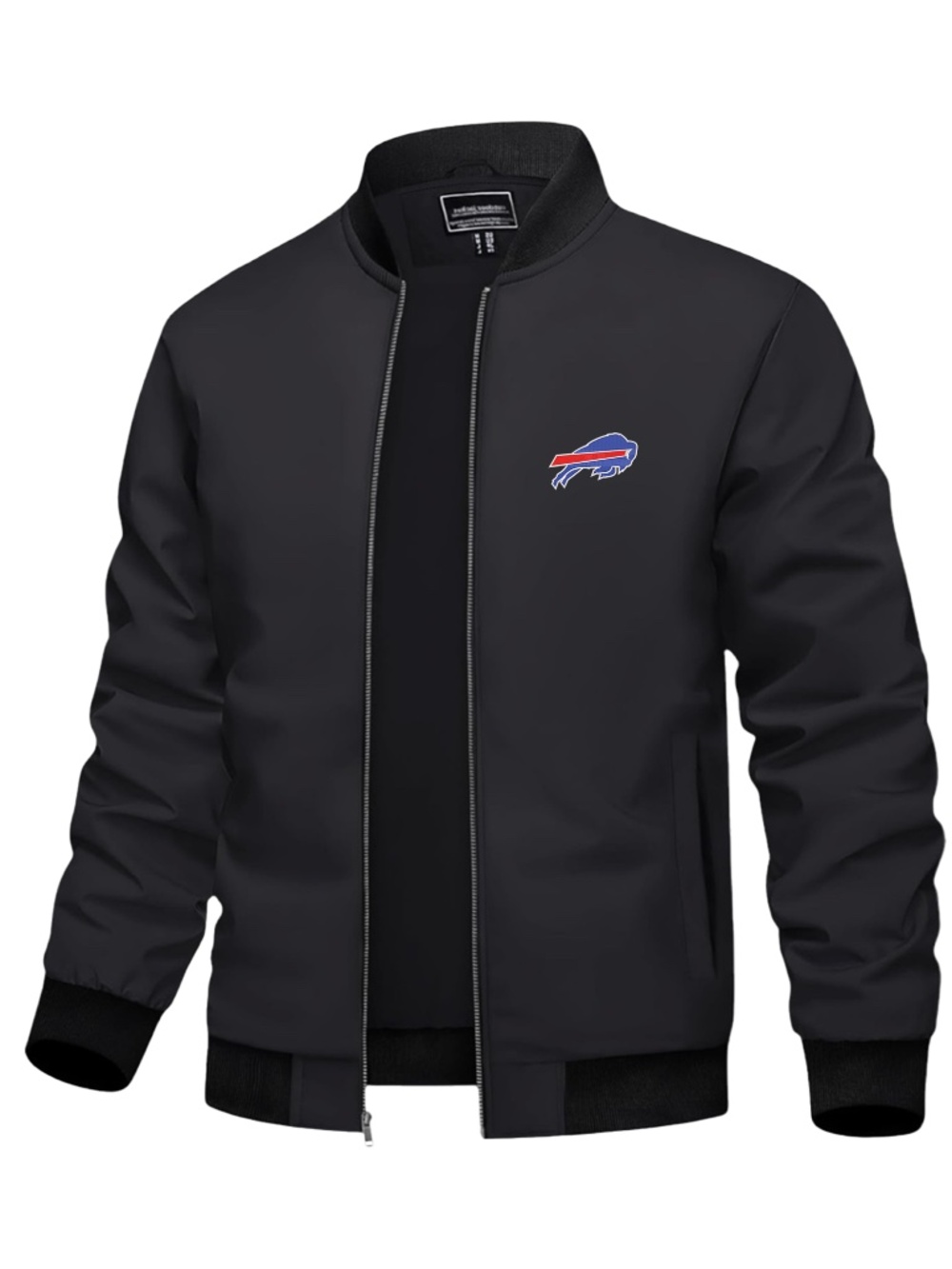 Men’s Buffalo Bills Embroidered Lightweight Bomber Jacket Black
